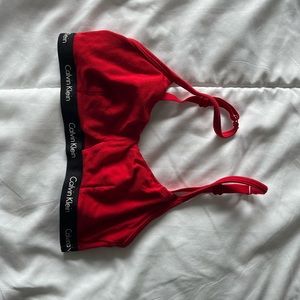 Red Calvin Klein Bra